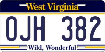 WV license plate OJH382