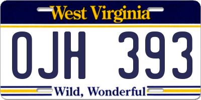WV license plate OJH393