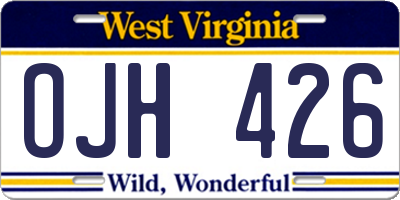 WV license plate OJH426