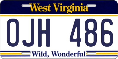 WV license plate OJH486