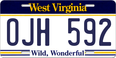 WV license plate OJH592