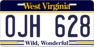 WV license plate OJH628