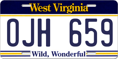 WV license plate OJH659