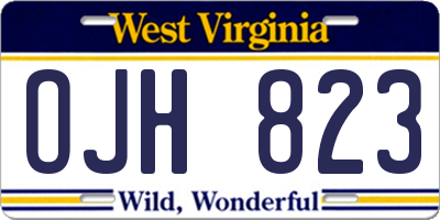 WV license plate OJH823