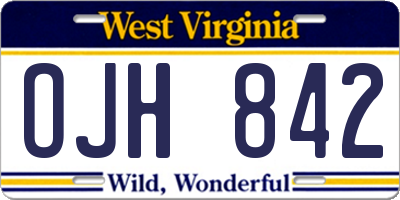 WV license plate OJH842
