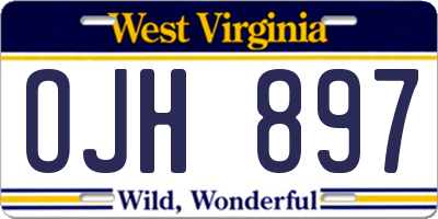 WV license plate OJH897