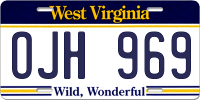 WV license plate OJH969