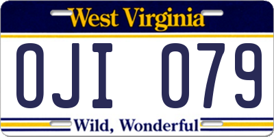 WV license plate OJI079