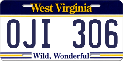 WV license plate OJI306