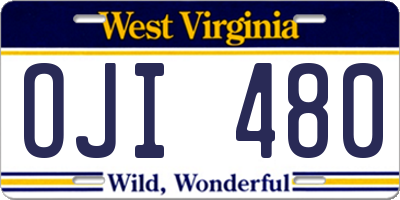 WV license plate OJI480