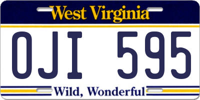 WV license plate OJI595