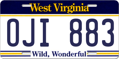 WV license plate OJI883