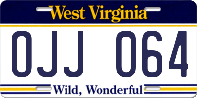 WV license plate OJJ064