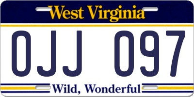 WV license plate OJJ097