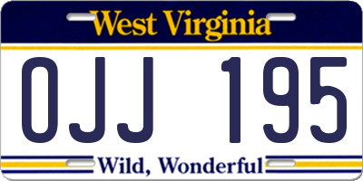 WV license plate OJJ195