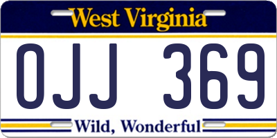 WV license plate OJJ369