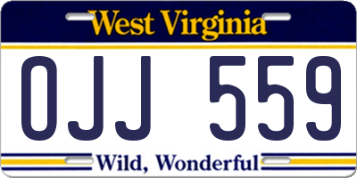 WV license plate OJJ559