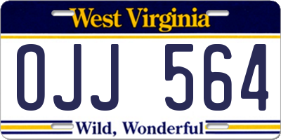 WV license plate OJJ564