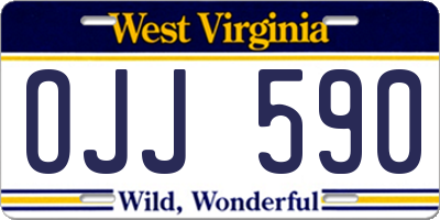 WV license plate OJJ590