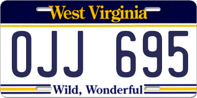 WV license plate OJJ695