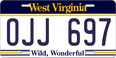 WV license plate OJJ697