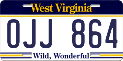 WV license plate OJJ864