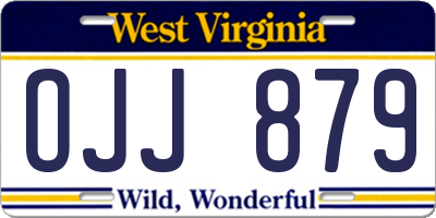 WV license plate OJJ879