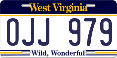 WV license plate OJJ979