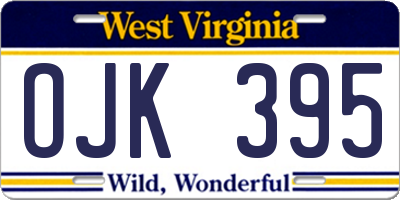WV license plate OJK395