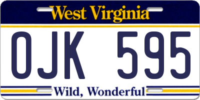 WV license plate OJK595