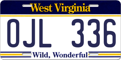 WV license plate OJL336