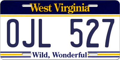WV license plate OJL527