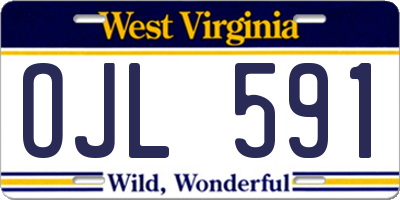 WV license plate OJL591