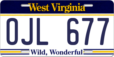 WV license plate OJL677