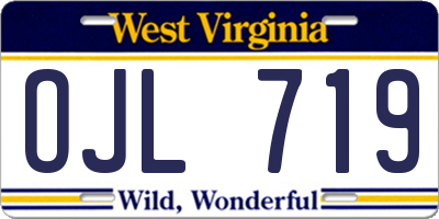 WV license plate OJL719