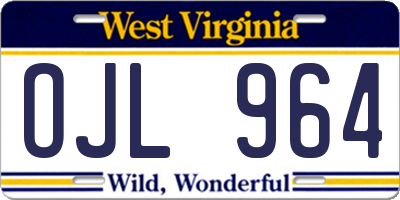 WV license plate OJL964