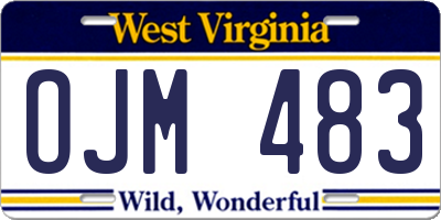 WV license plate OJM483