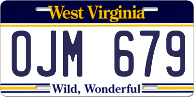 WV license plate OJM679