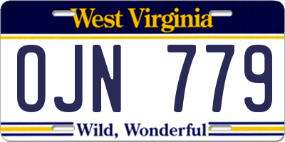 WV license plate OJN779