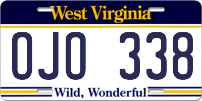 WV license plate OJO338