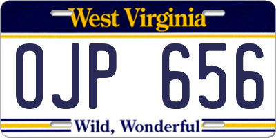 WV license plate OJP656