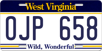 WV license plate OJP658