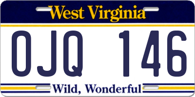 WV license plate OJQ146