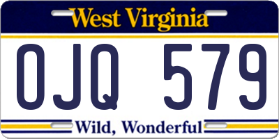 WV license plate OJQ579