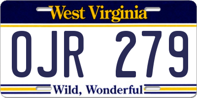 WV license plate OJR279