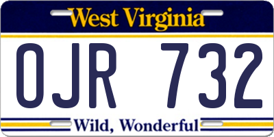 WV license plate OJR732