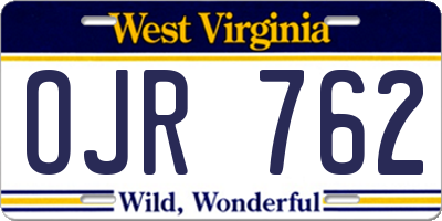 WV license plate OJR762