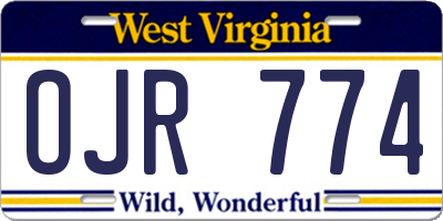 WV license plate OJR774