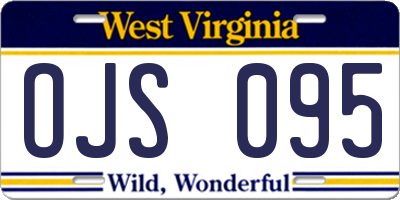 WV license plate OJS095