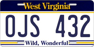 WV license plate OJS432